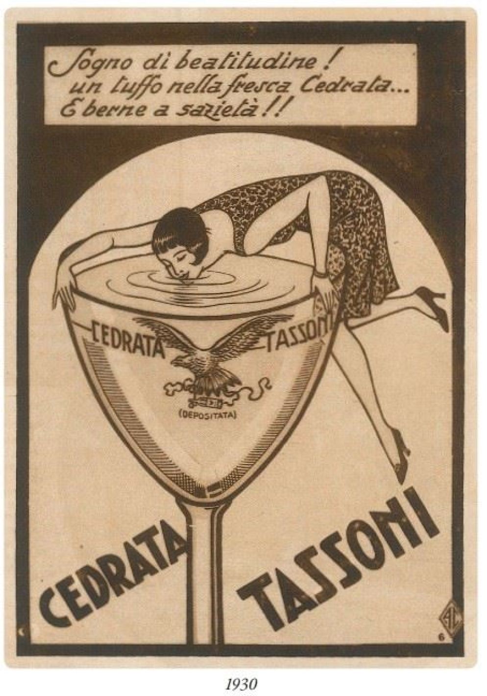 Un manifesto pubblicitario del 1930