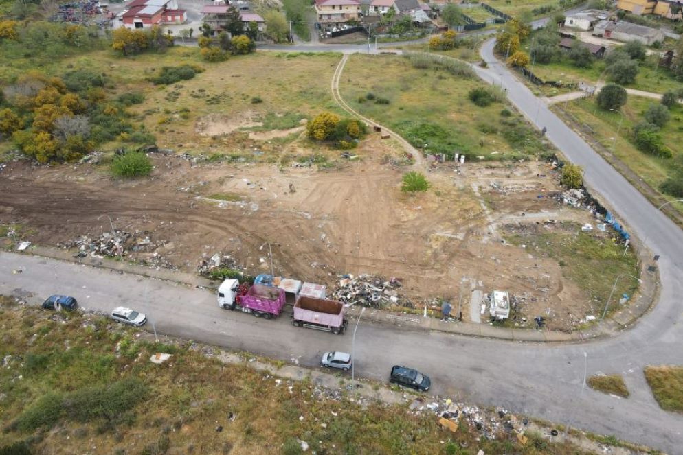 L'area dopo lo sgombero - Dal Web