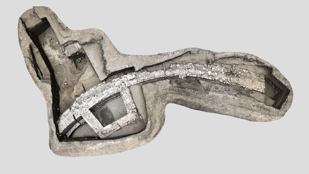 Veduta aerea degli scavi - H. Wraunek, Land NÖ/OeAW