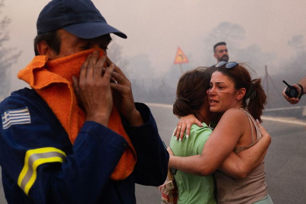 Sfollati in salvo a Varnavas - Ansa