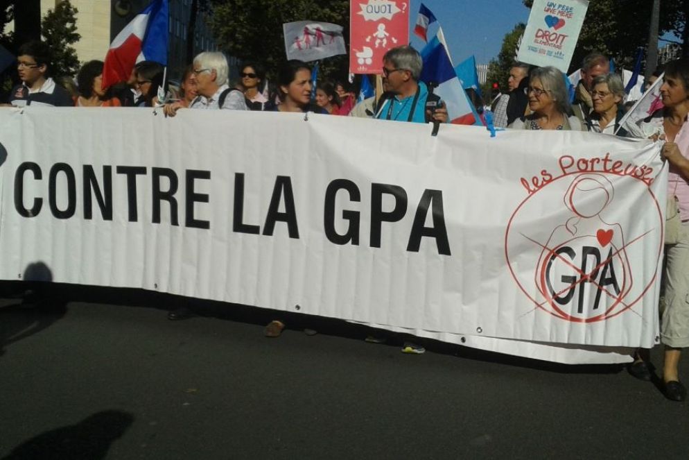 Manifestazione contro la Gestazione per altri in Francia
