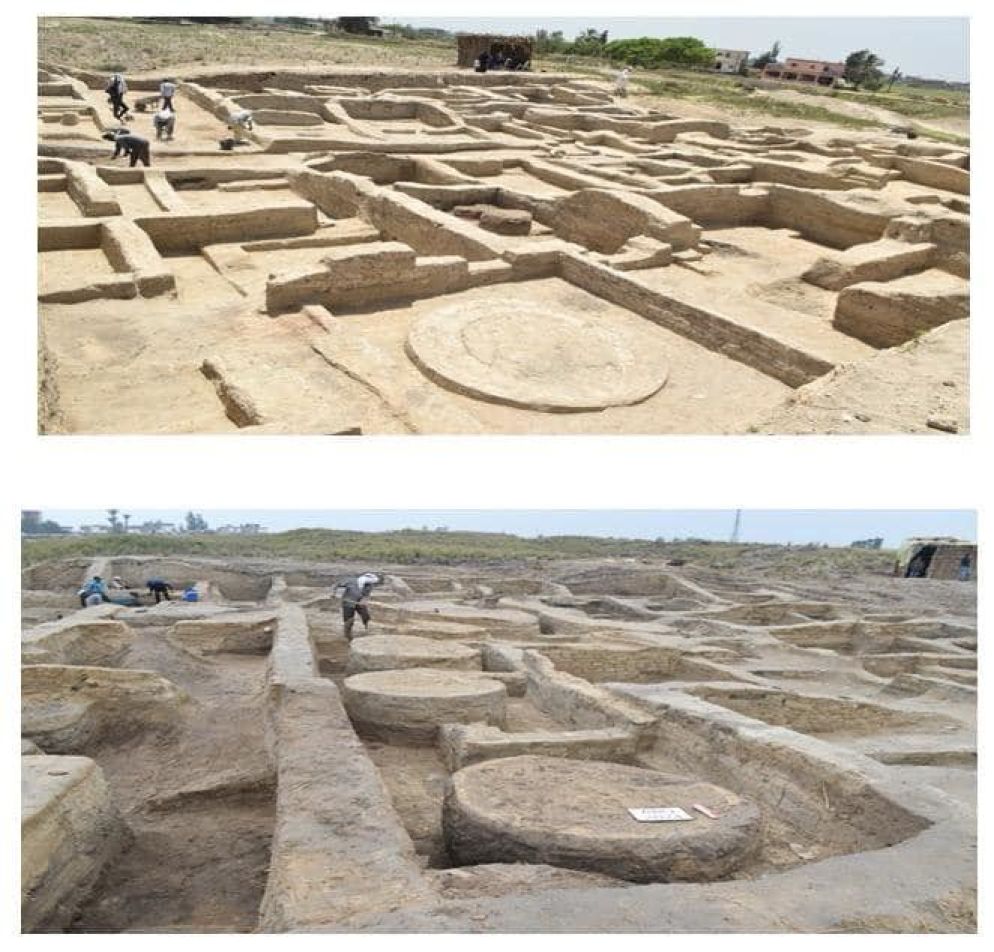 Le caserme e i magazzini rinvenuti nel sito di Tell Al-Abqain - Ministero egiziano del Turismo e delle Antichità