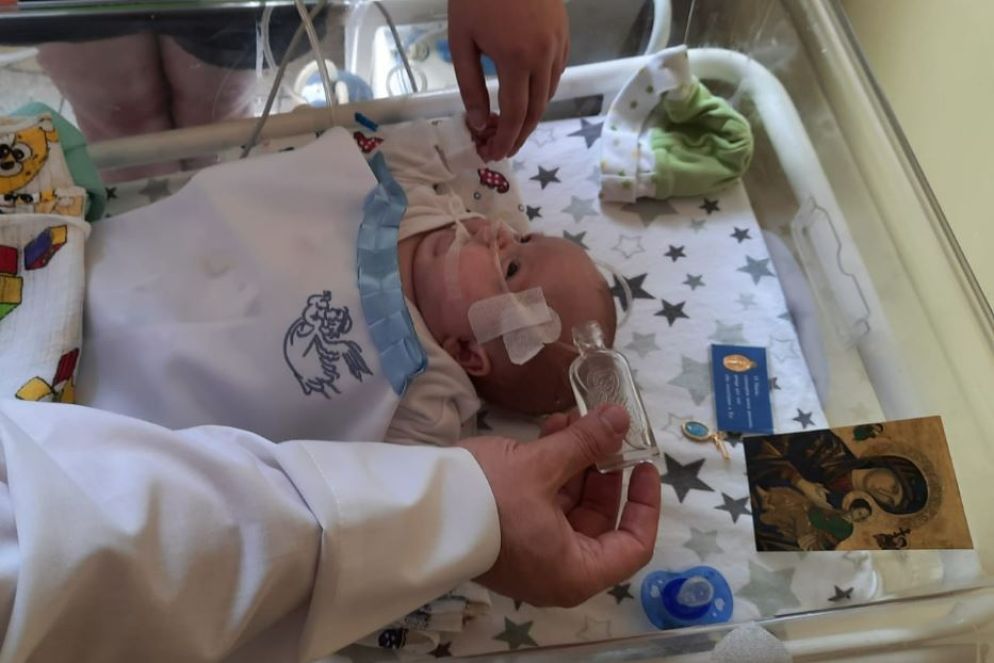 Un bambino ricoverato nell'hospice pediatrico di Leopoli