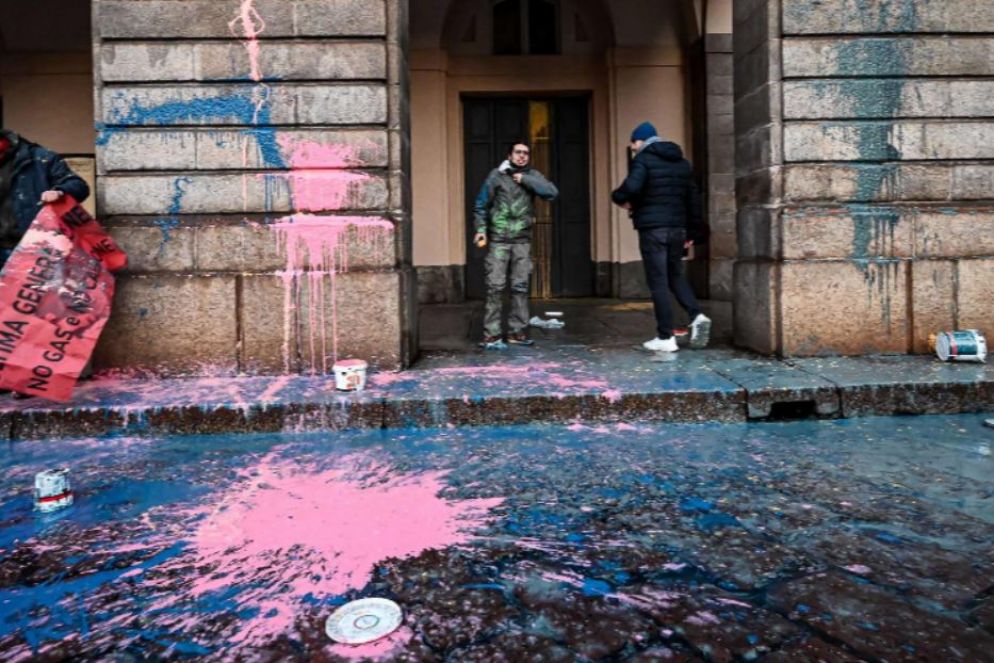 Gli esiti di un'azione degli attivisti di "Ultima generazione" - Ansa