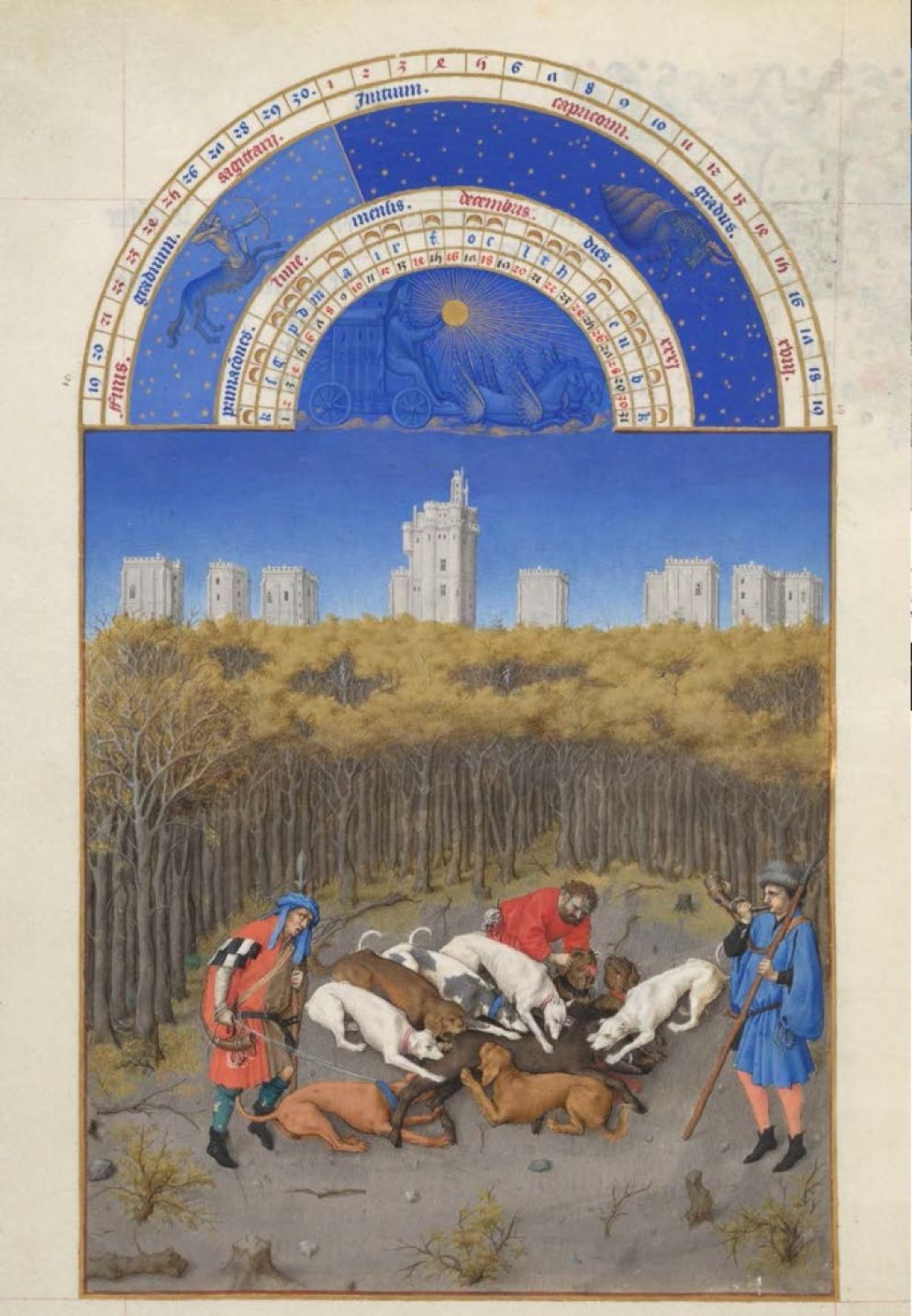 Très riches heures du Duc de Berry, Mese di dicembre - RMN-Grand Palais (domaine de Chantilly) / Michel Urtado