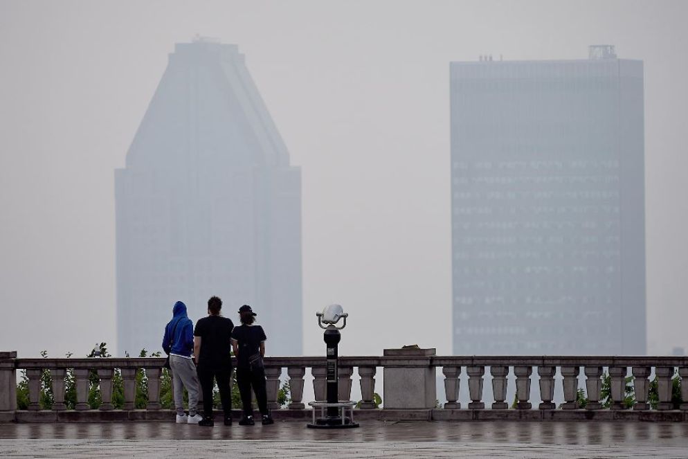 Montreal "offuscata" dal fumo degli incendi nei boschi canadesi - Ansa