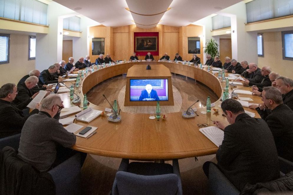 Il cardinale Matteo Zuppi, presidente della Cei, apre i lavori del Consiglio permanente della Cei - Agenzia Romano Siciliani