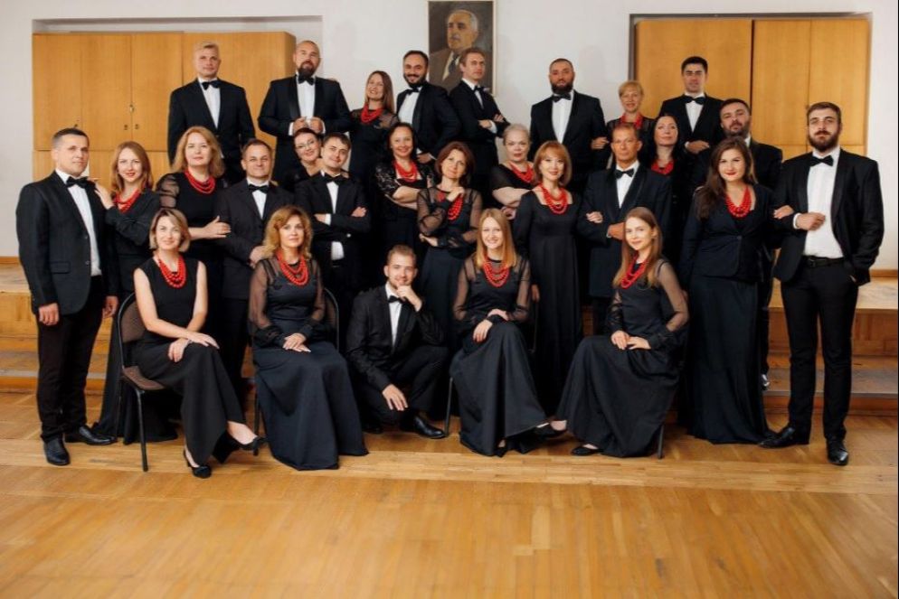 Coristi dell'Opera Nazionale dell'Ucraina prima di un concerto - .