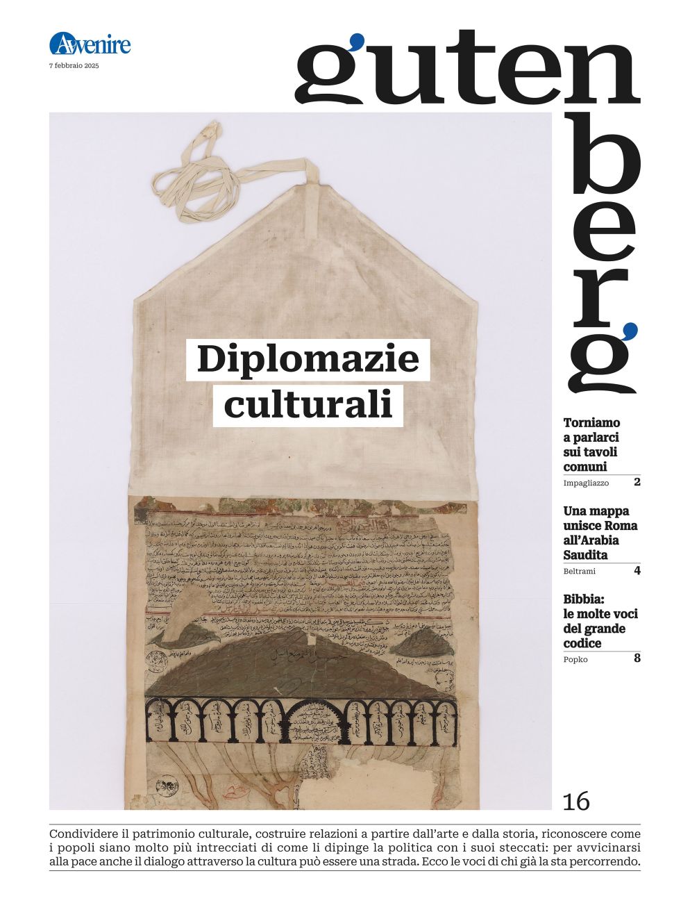 La copertina di "Gutenberg" n. 16, 7 febbraio 2025 - -