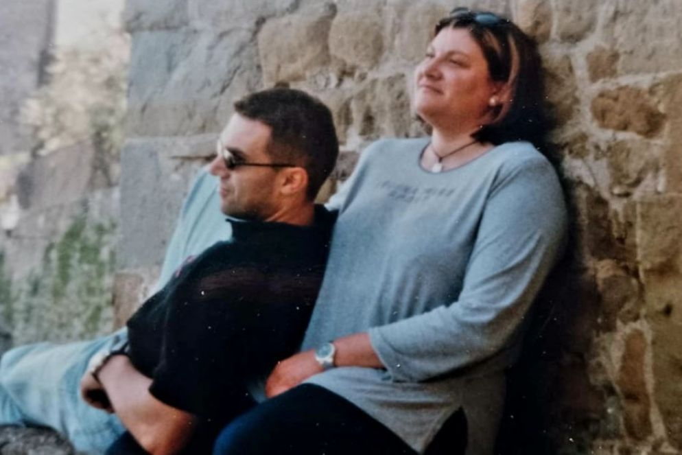 I due sposi friulani insieme prima del manifestarsi della malattia di Stefano