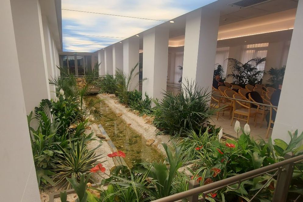 Il "giardino d'inverno" della Rsa di San Giovanni Lupatoto, parte della Fondazione Pia Opera Ciccarelli - .