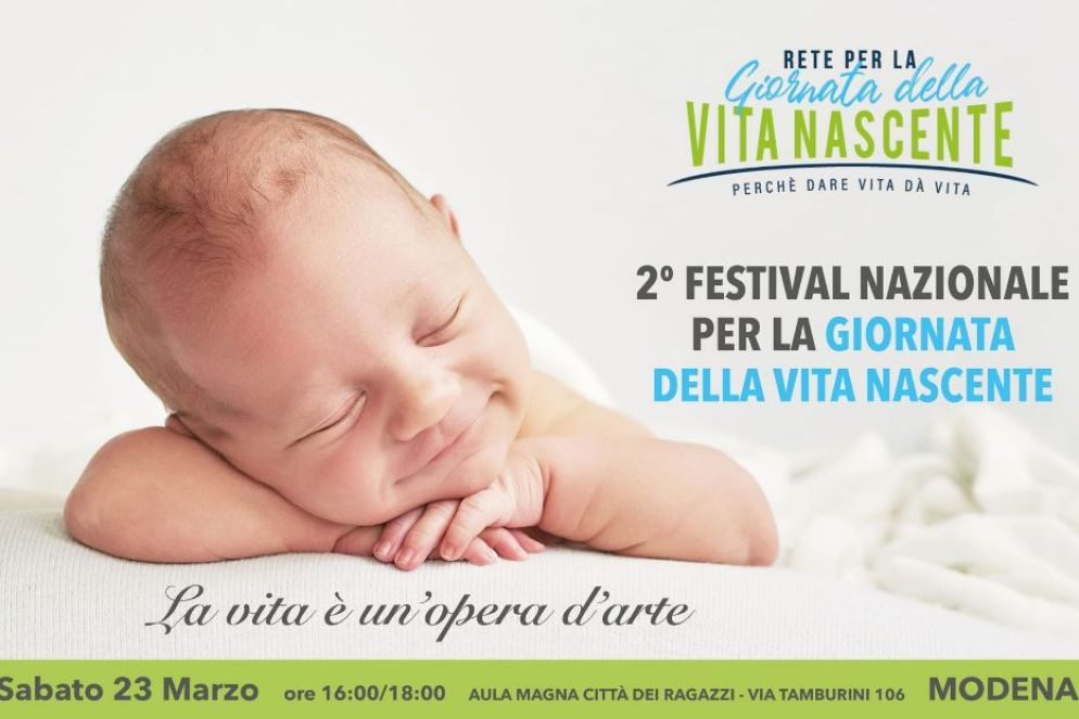 Il manifesto della Giornata della Vita nascente, a Modena il 23 marzo 2024 - -