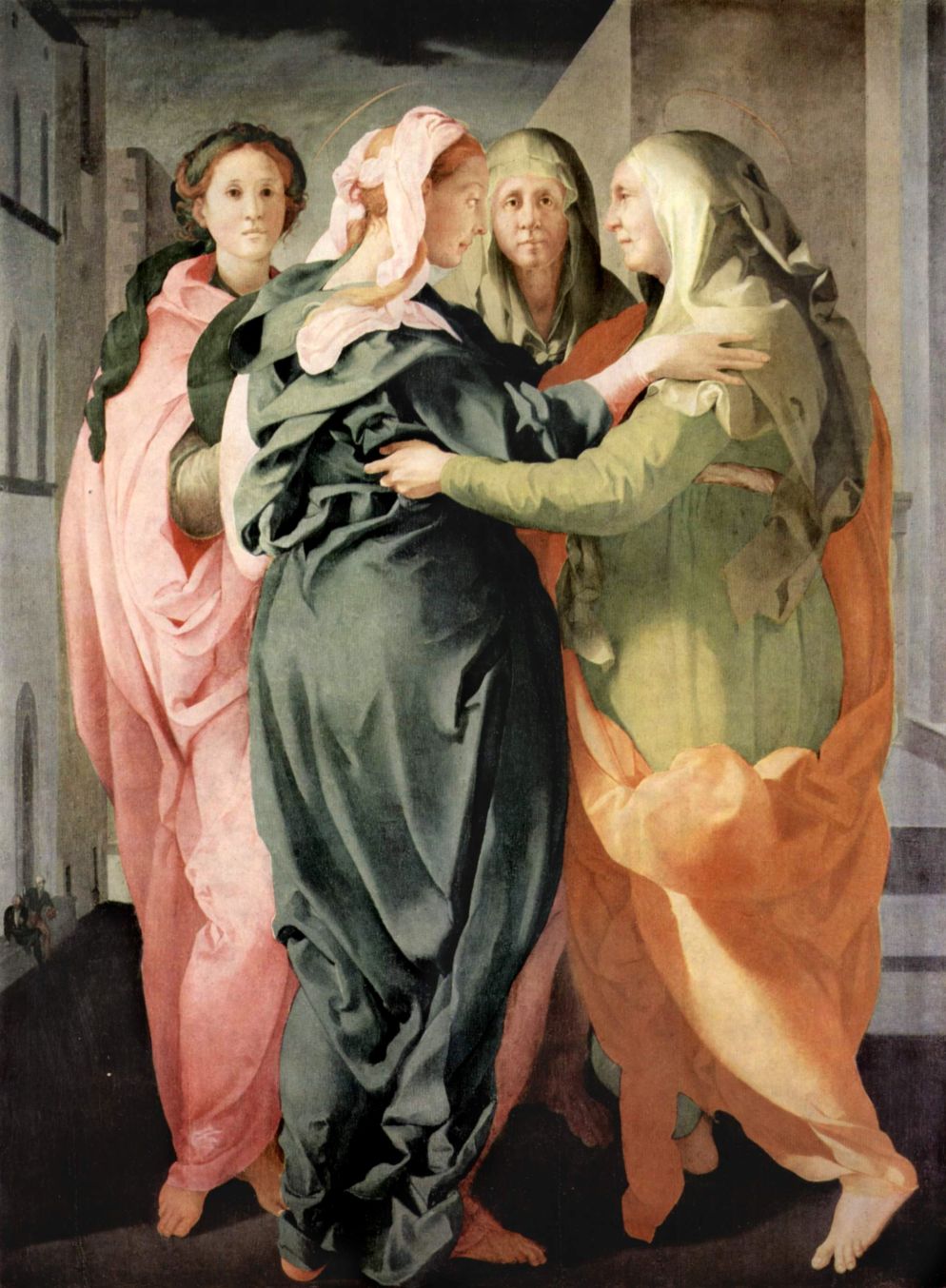 Jacopo Carucci, o Carrucci, conosciuto come Jacopo da Pontormo, Visitazione 1528-1529 olio su tavola 202 × 156 cm. Chiesa di san Francesco e san Michele, Carpigano