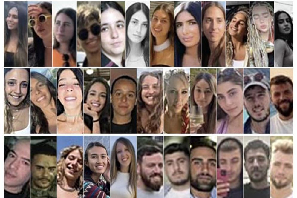 Alcune delle persone sparite a seguito delle incursioni dei miliziani di Hamas in Israele ieri durante l'attacco - Ansa / Jewish Telegraphic Agency