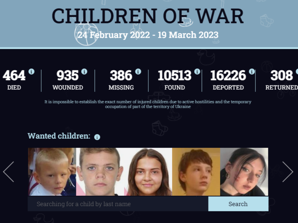 Il portale ucraino che raccoglie le denunce per la sparizioni di minorenni nelle zone di combattimento