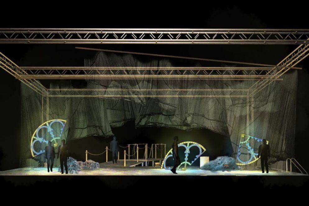 Uno dei bozzetti di scena dell'opera "Silvano" che va in scena al Festival Mascagni di Livorno - Festival Mascagni