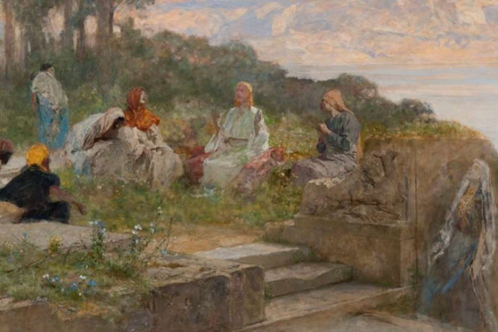 Domenico Morelli, "Pater Noster (Discorso della montagna)" (particolare) - in mostra a Roma, Galleria Nazionale
