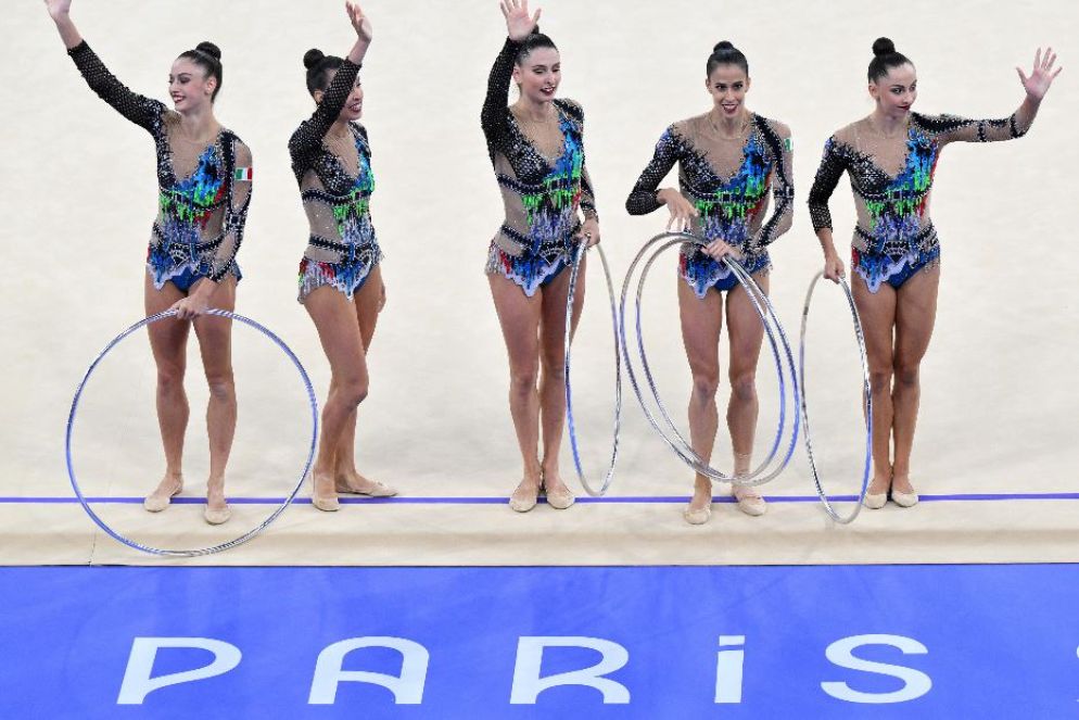 La squadra italiana di ginnastica ritmica - Ansa