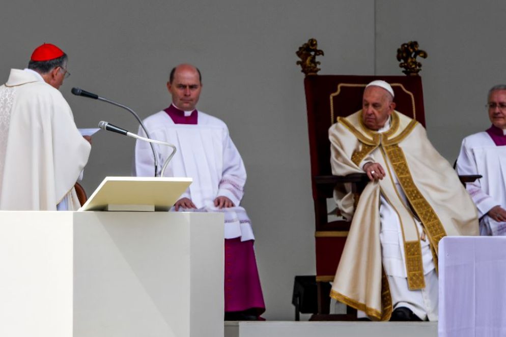 Un intervento del patriarca Moraglia - Fotogramma