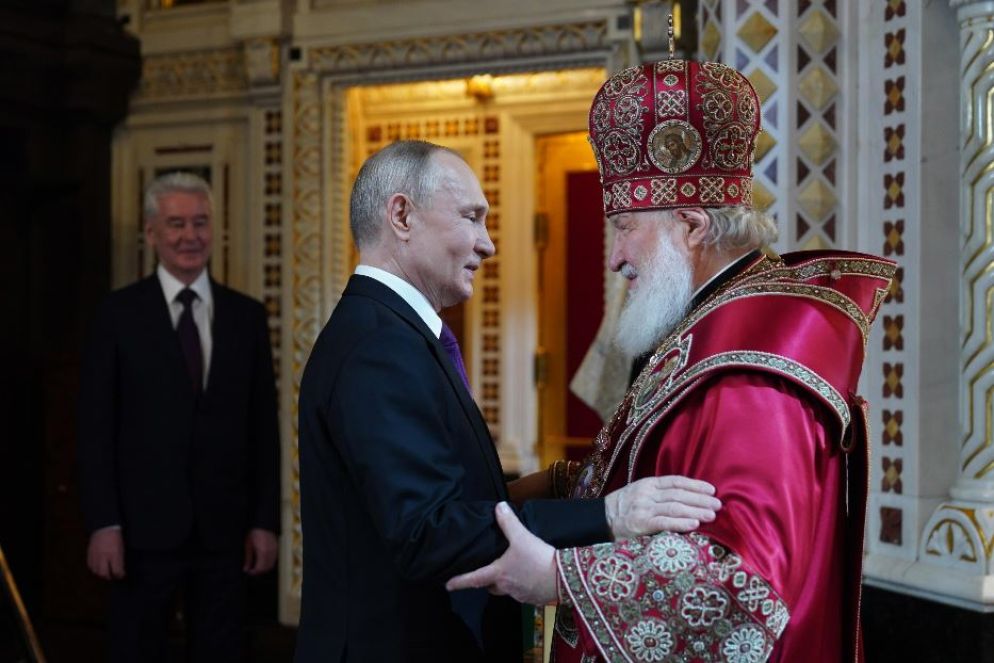 Vladimir Putin e il patriarca Kirill - Ansa/Epa/S Vaganov