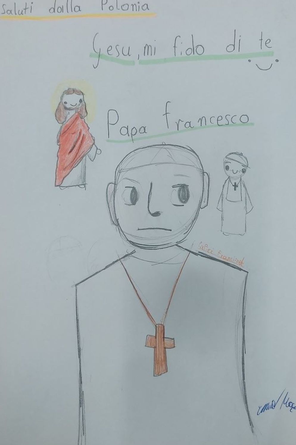 Il disegno arrivato in Vaticano dalla Polonia - Pontificio Comitato per la Giornata mondiale dei bambini