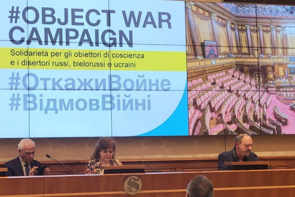 La conferenza nella Sala Nassiriya al Senato - Foto Movimento Nonviolento