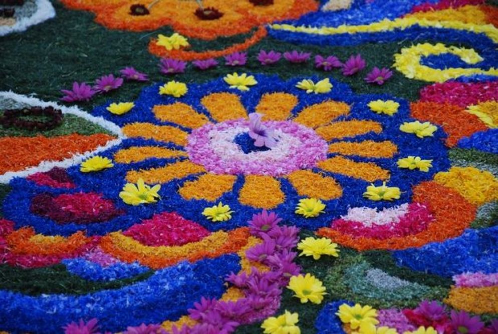 Particolare di un'infiorata