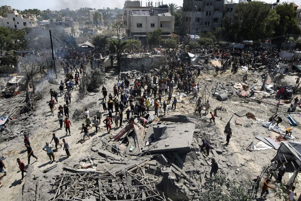 L'area colpita a Khan Yunis - Ansa