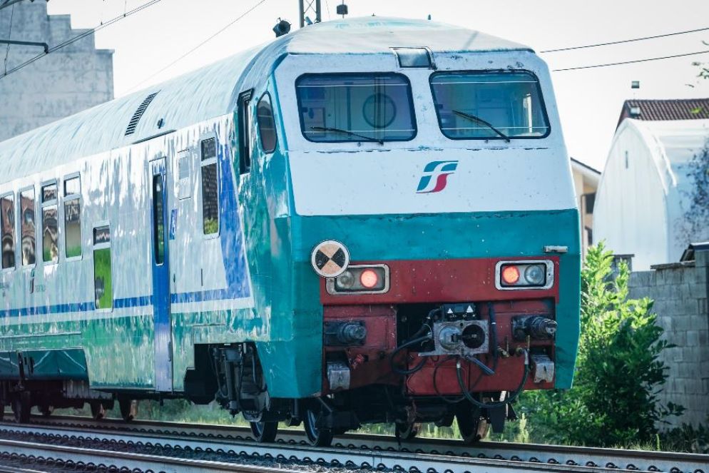 Il treno che ha investito gli operai al lavoro alla stazione di Brandizzo, poco prima di mezzanotte - ANSA