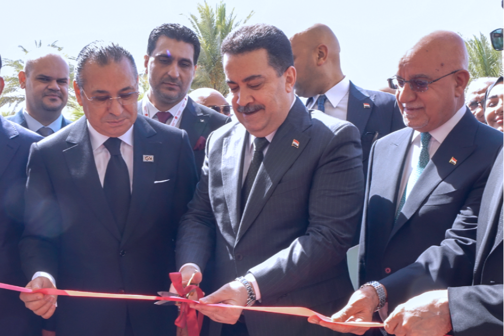 Da sinistra, Kamel Ghribi, il primo ministro Mohammed Shia’ Al-Sudani e il ministro Saleh Al-Hasnawi - Ufficio stampa Gsd