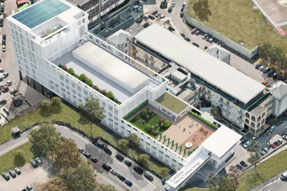 Il rendering del complesso monzese secondo il progetto del Comitato Verga - .