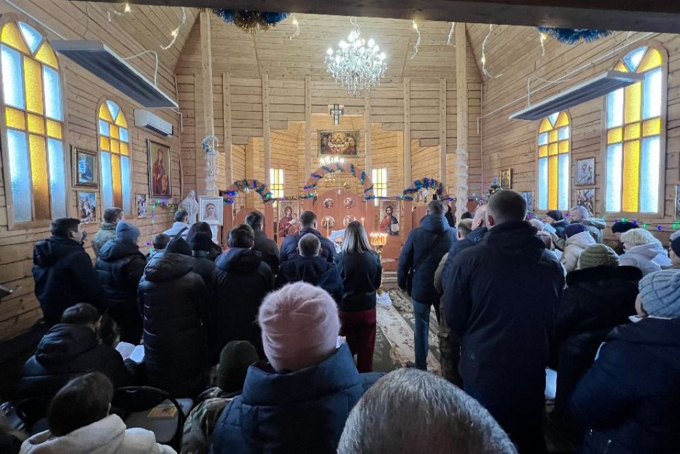 La chiesa greco-cattolica del Giubileo a Kramatorsk, nella regione di Donetsk, lungo la linea del fronte - Gambassi