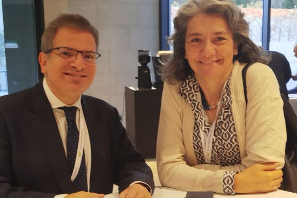 Il segretario generale del Movimento per la Vita Giuseppe Grande con la presidente nazionale Marina Casini al convegno di Mogliano - Foto Mario Sansalone