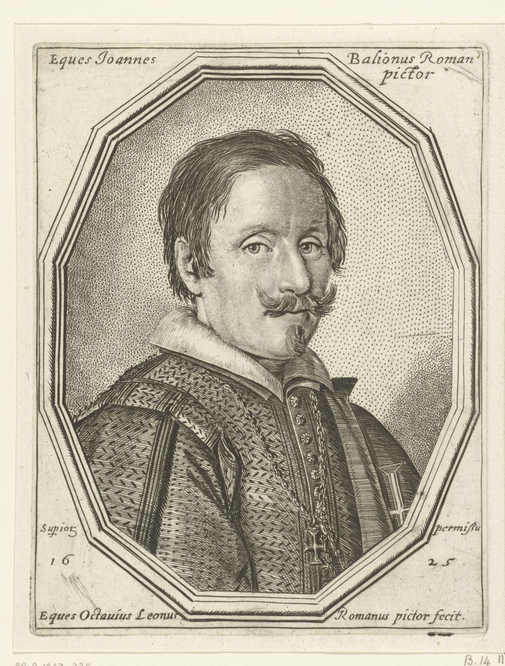 Ottavio Leoni, un ritratto a incisione di "Giovanni Baglione"