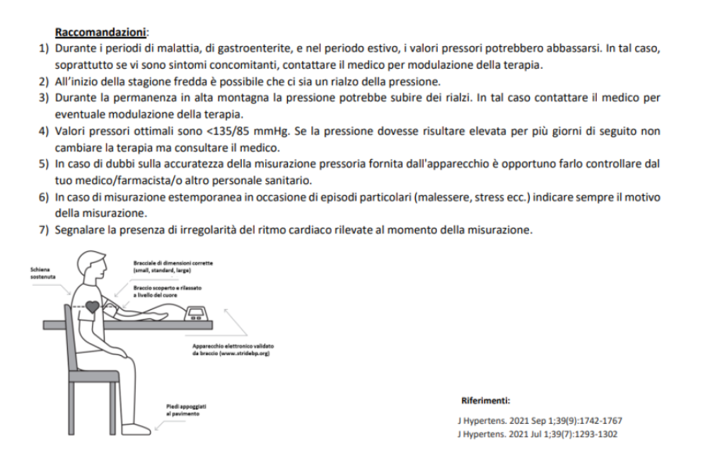 Le raccomandazioni per tenere sotto controllo la pressione arteriosa