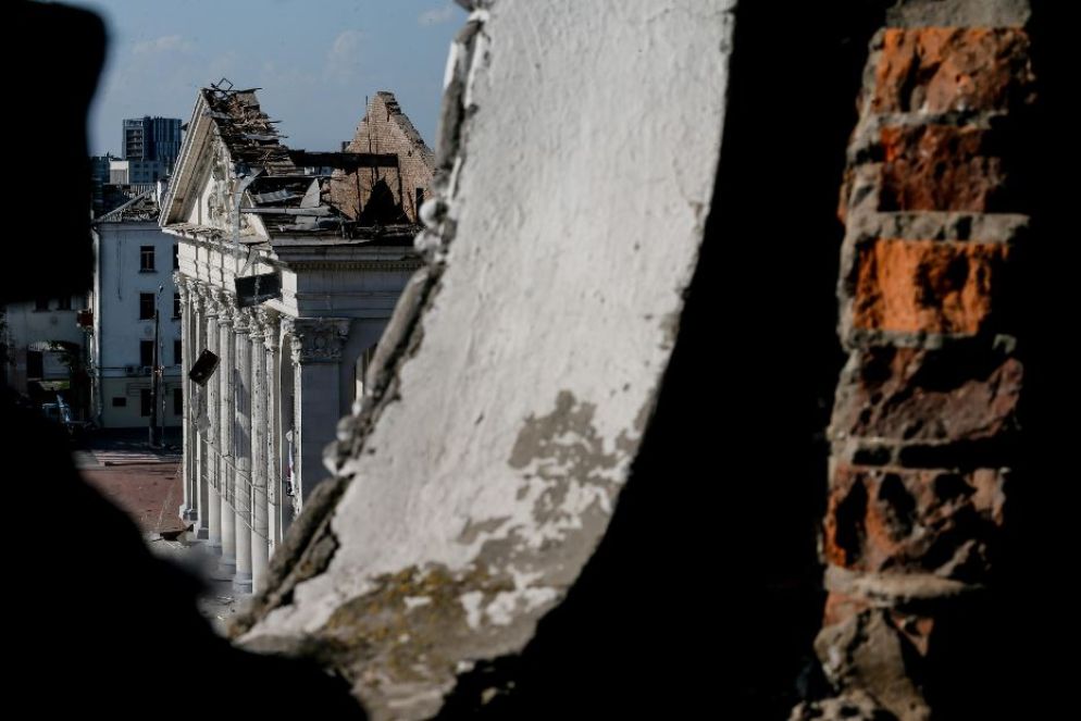 Un bombardamento russo nella città di Chernihiv - Ansa