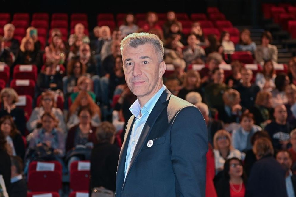 Gino Cecchettin a un incontro pubblico - ALESDIMARCO Ansa