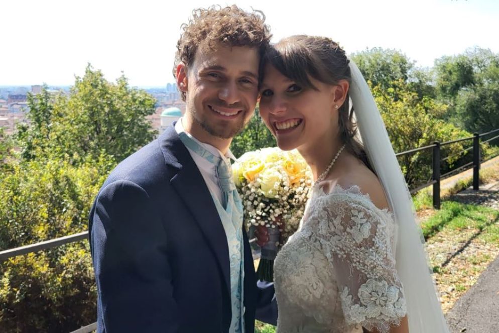 Silvia e Giovanni il giorno del matrimonio - .