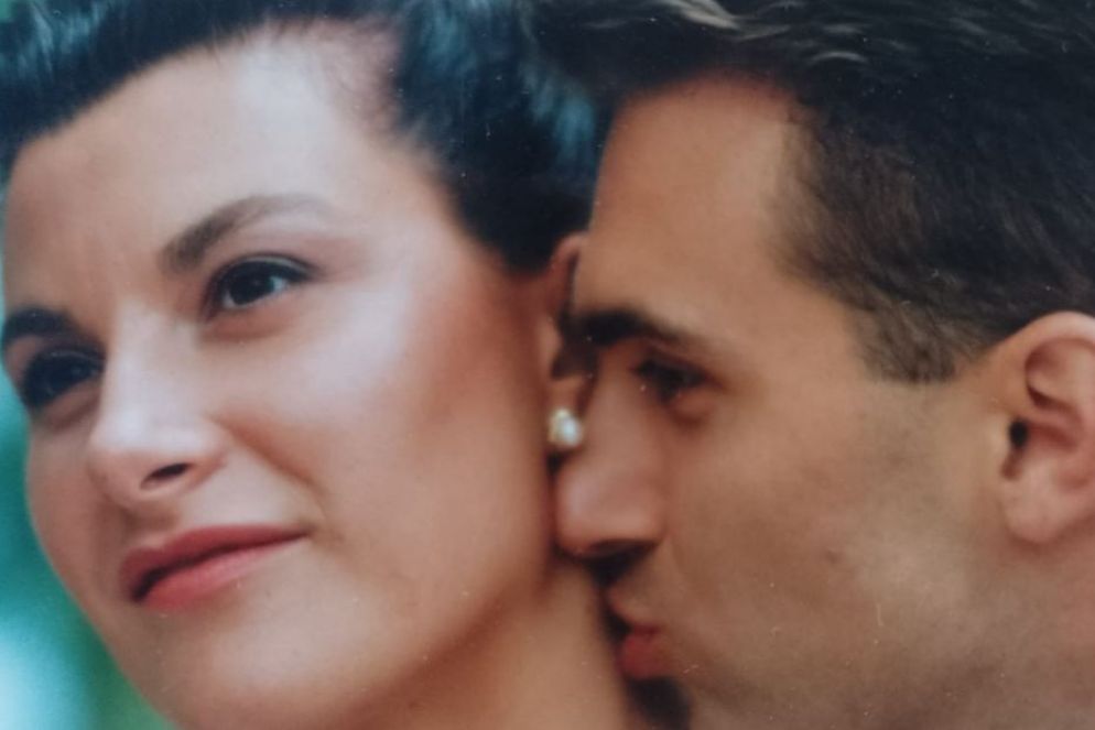 Paola e Stefano il giorno del matrimonio