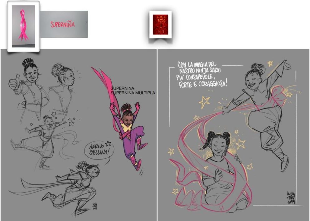Un'anteprima delle storie di Supernina (ideato dalla disegnatrice Lucia Tmd Franciosa), un fumetto pensato per sensibilizzare le bambine nelle scuole - .