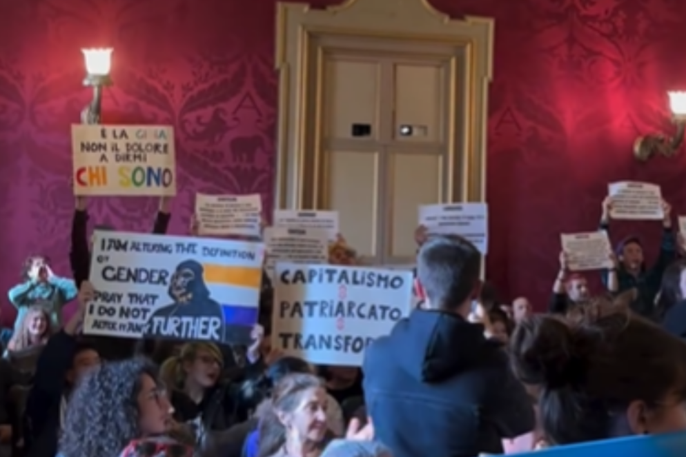 La manifestazione all'università di Catania - -