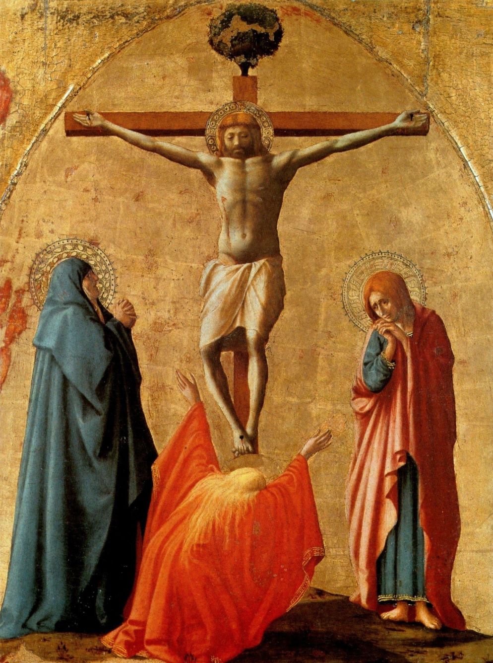 Masaccio, "Crocifissione". Napoli, Museo di Capodimonte. L'opera è in mostra fino al 7 maggio al Museo Diocesano di Milano