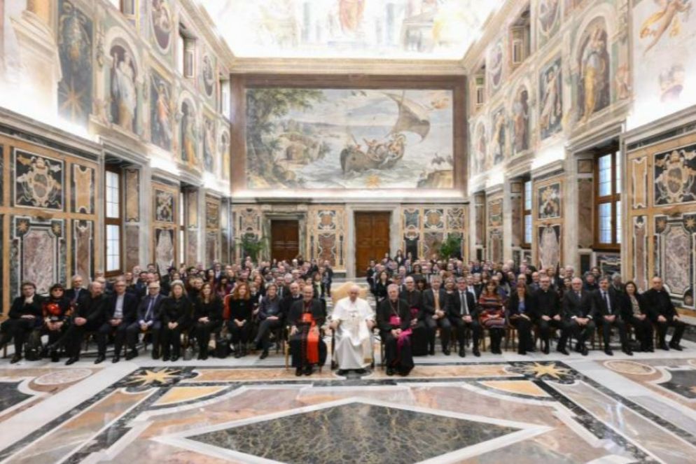 L'udienza ai membri della Fondazione Ente dello spettacolo - ANSA