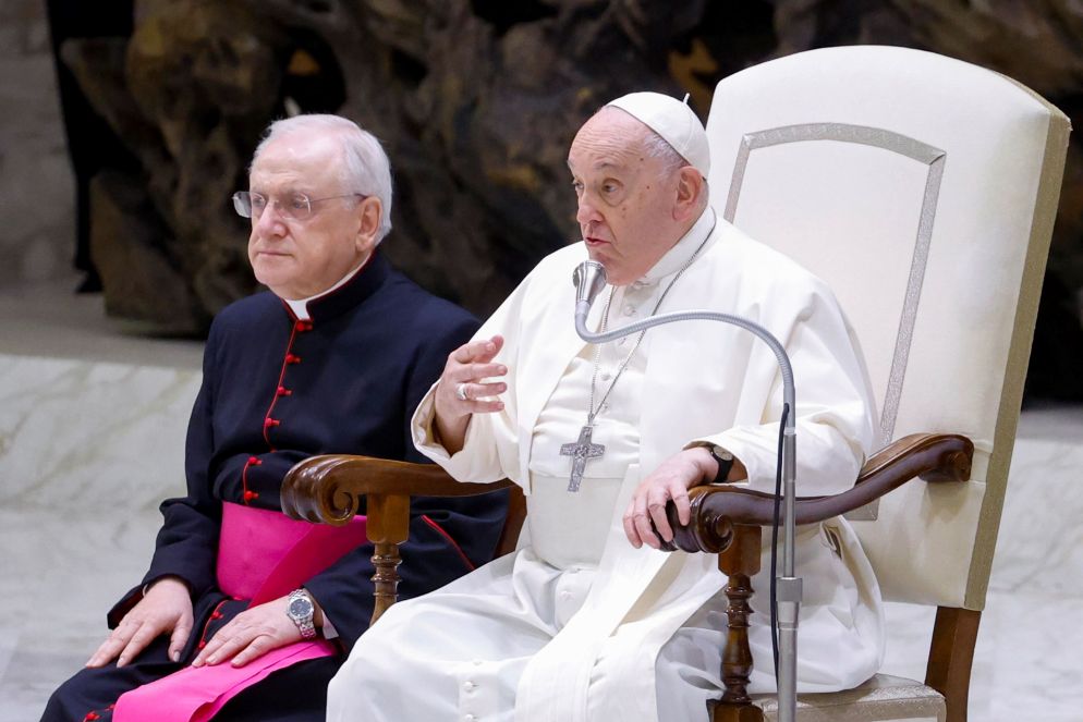 Papa Francesco durante un'udienza (Archivio) - ANSA