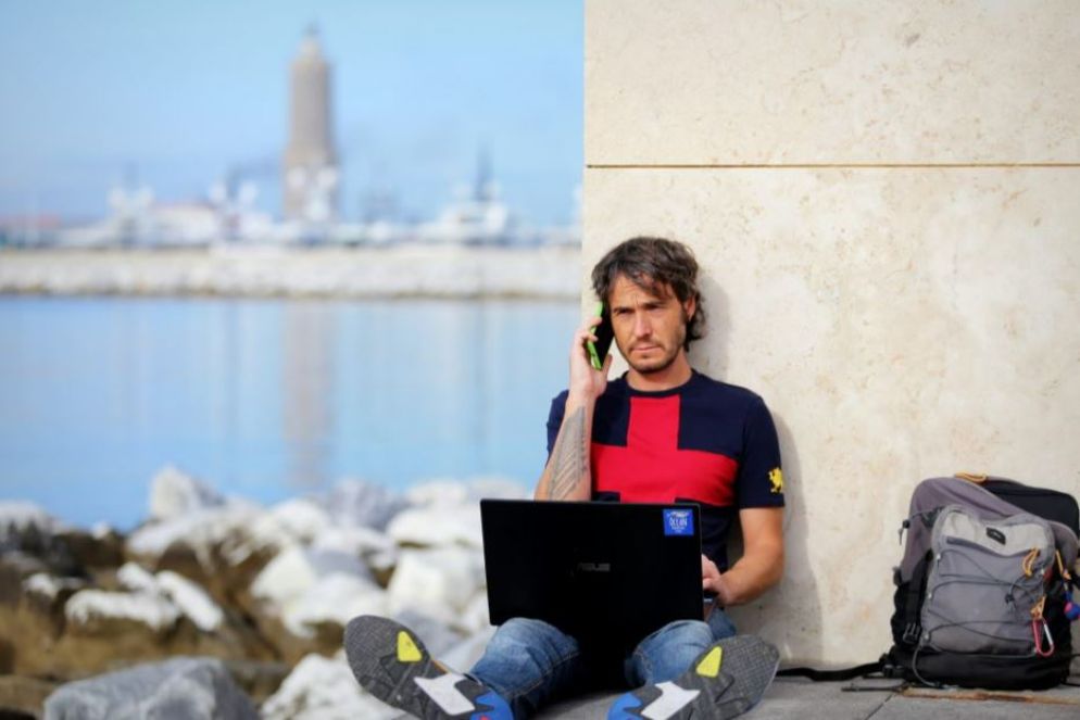 Il nomade digitale Davide Fiz in uno degli itinerari percorsi in questi anni - D.Fiz