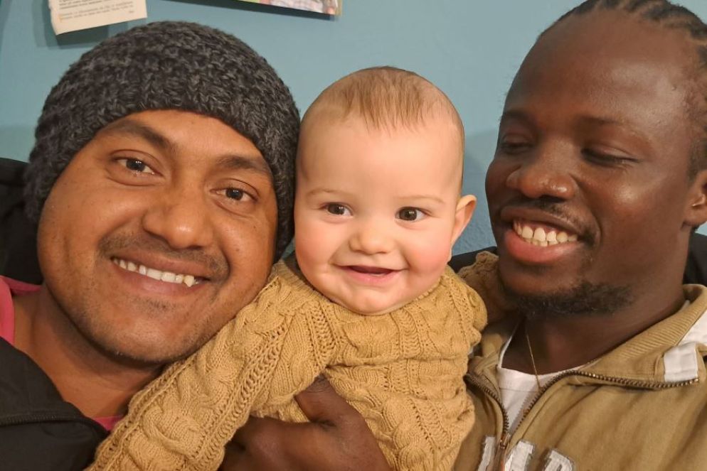 Al Mirà e Albert con il piccolo Enea - Papa Giovanni XXIII