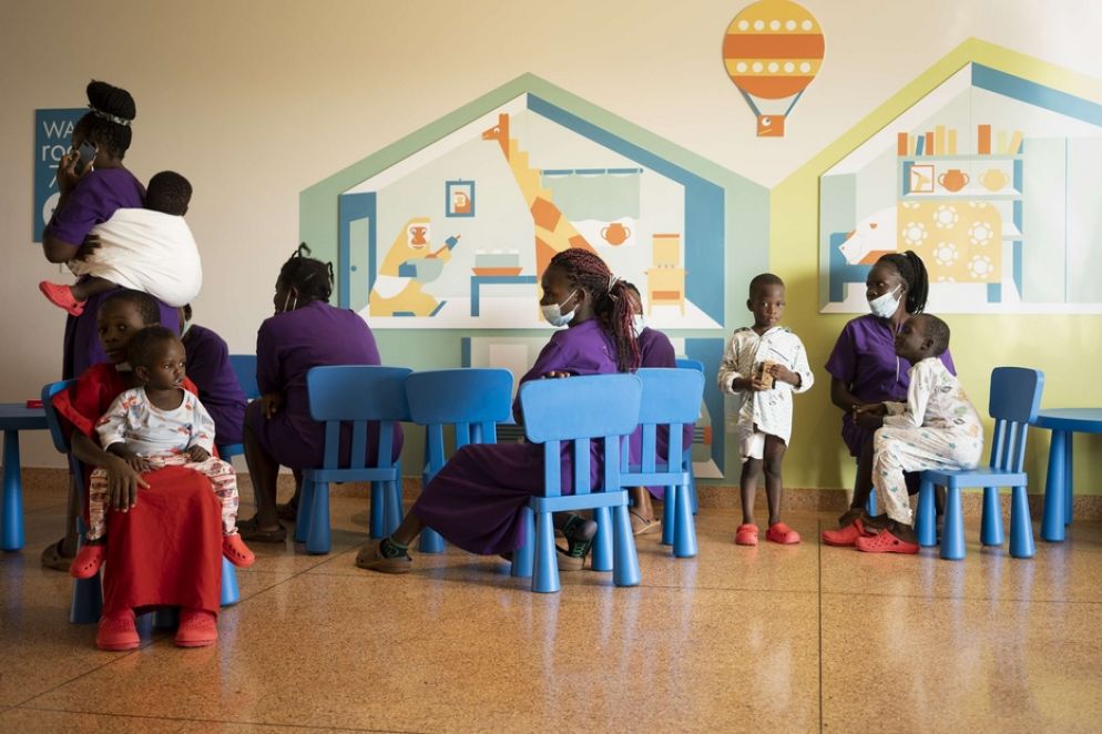 Piccoli pazienti del Centro di chirurgia pediatrica ricoverati assieme alle loro mamme - Davide Preti