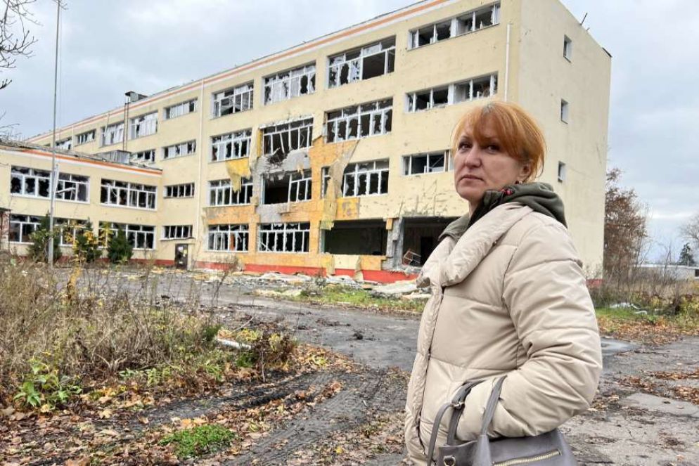 La scuola di Slatyne distrutta durante i bombardamenti - Gambassi