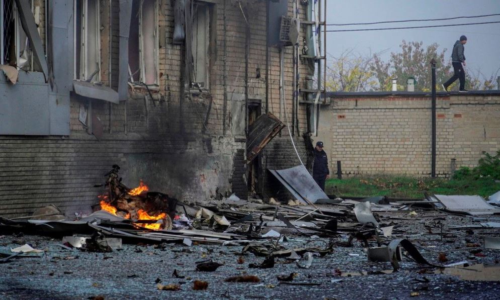 Un attacco nella città ucraina di Melitopol - Ansa