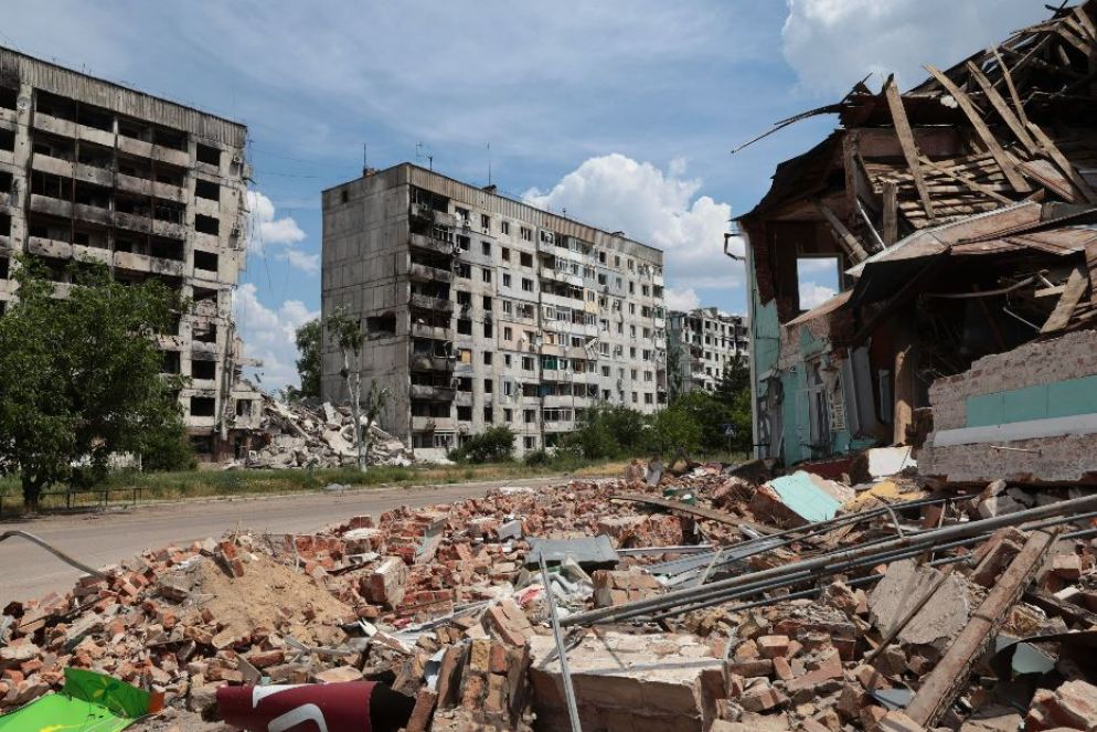 La distruzione russa a Orikhiv, cittadina lungo la linea del fronte nella regione di Zaporizhzhia - Ansa